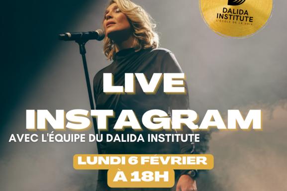 On vous donne rendez-vous le lundi 6 février à 18h pour un live Instagram avec les fondateurs du Dalida Institute. Roberto Ciurleo, Marc Postel-Vinay, Bruno Berbérès et Damien Silvert répondront à toutes vos questions sur l’école et les prochaines auditio