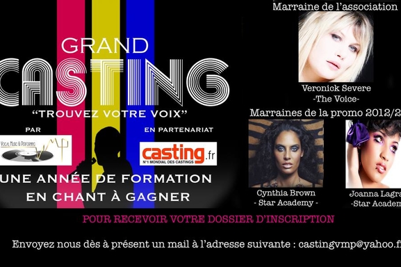 Casting.fr vous offre une année de formation, participez au concours : Trouvez votre voix