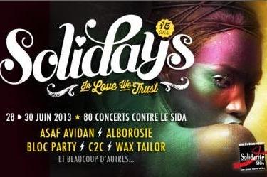 Ne ratez pas Solidays du 28 au 30 Juin à Paris !