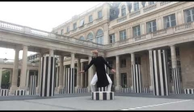 Rencontre dansée avec... Daniel Buren, au coeur du Palais Royal, à Paris