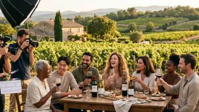 Casting modèles et figurants de 20 à 60 ans pour shooting photo de marque de vin à Bordeaux