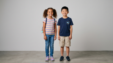 Casting modèle fille et garçon de 8 ans pour le shooting d'un projet digital