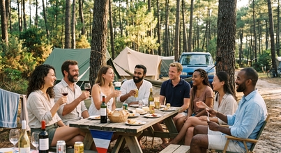 Casting modèle homme et femme pour un shooting lifestyle dans un camping