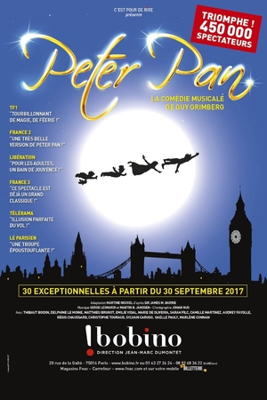 Peter Pan, une comédie musicale délicieuse pour toute la famille dans un décor sublime au Théâtre Bobino