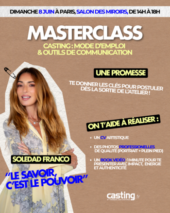 Fais décoller ta carrière artistique : une masterclass unique avec Soledad Franco le 8 juin à Paris