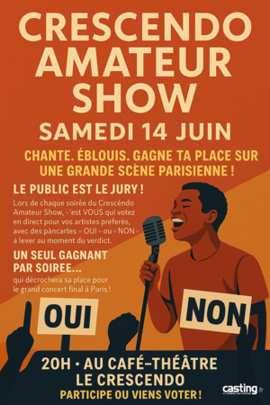 Appel à candidatures : Chanteurs et chanteuses, la scène du Crescendo Amateur Show est à vous !