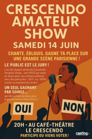 Appel à candidatures : Chanteurs et chanteuses, la scène du Crescendo Amateur Show est à vous !